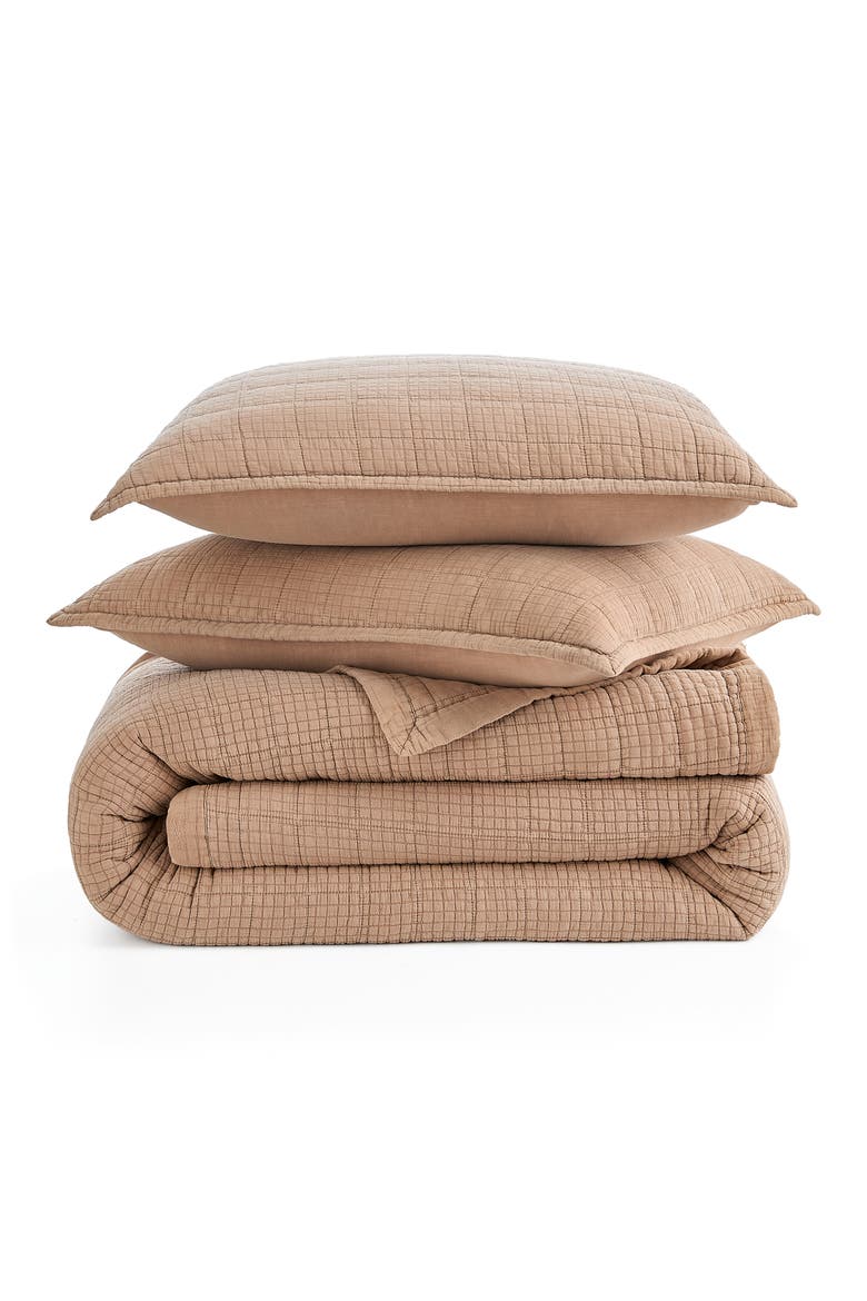 Campo Quilt & Pillow Sham Set, Main, color, SANDALWOOD