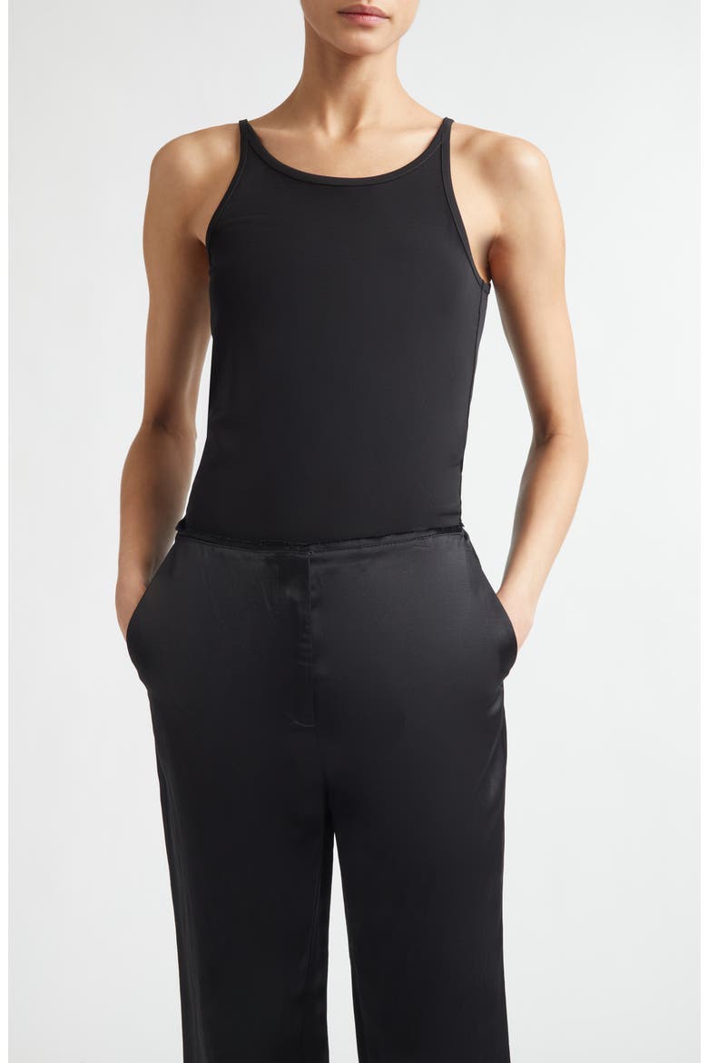 Fluid Scoop Neck Jersey Tank, Main, color, BLACK