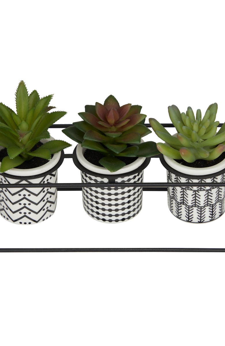Novogratz Artificial Potted Succulent 3-Piece Set, Alternate, color,