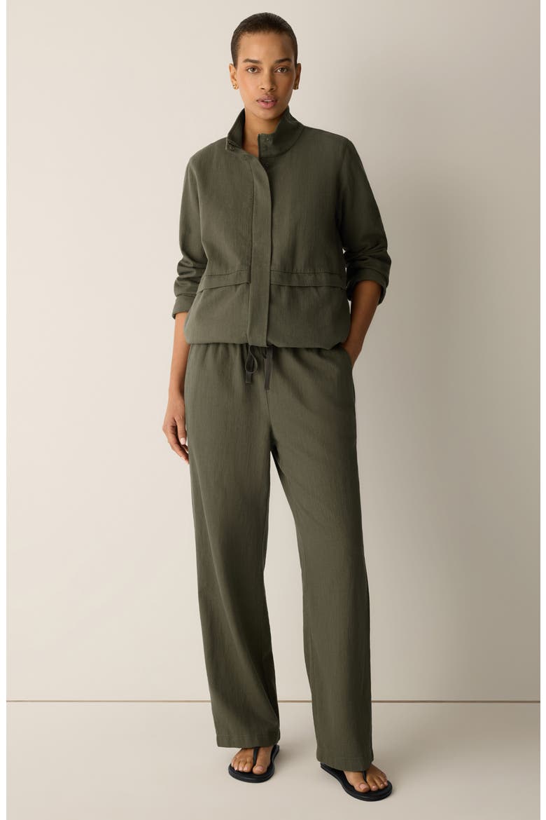 Organic Cotton & Organic Linen Straight Leg Pants, Alternate, color, OLIVE