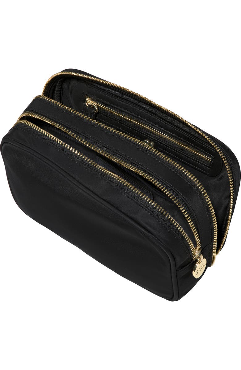 Stoney Clover Lane Double Zip Nylon Pouch, Alternate, color, Noir