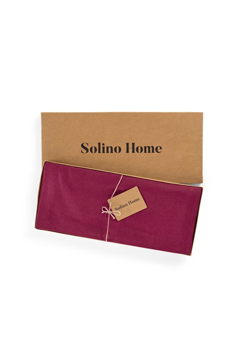 Linen Table Runner - Diana, Alternate, color, Beet