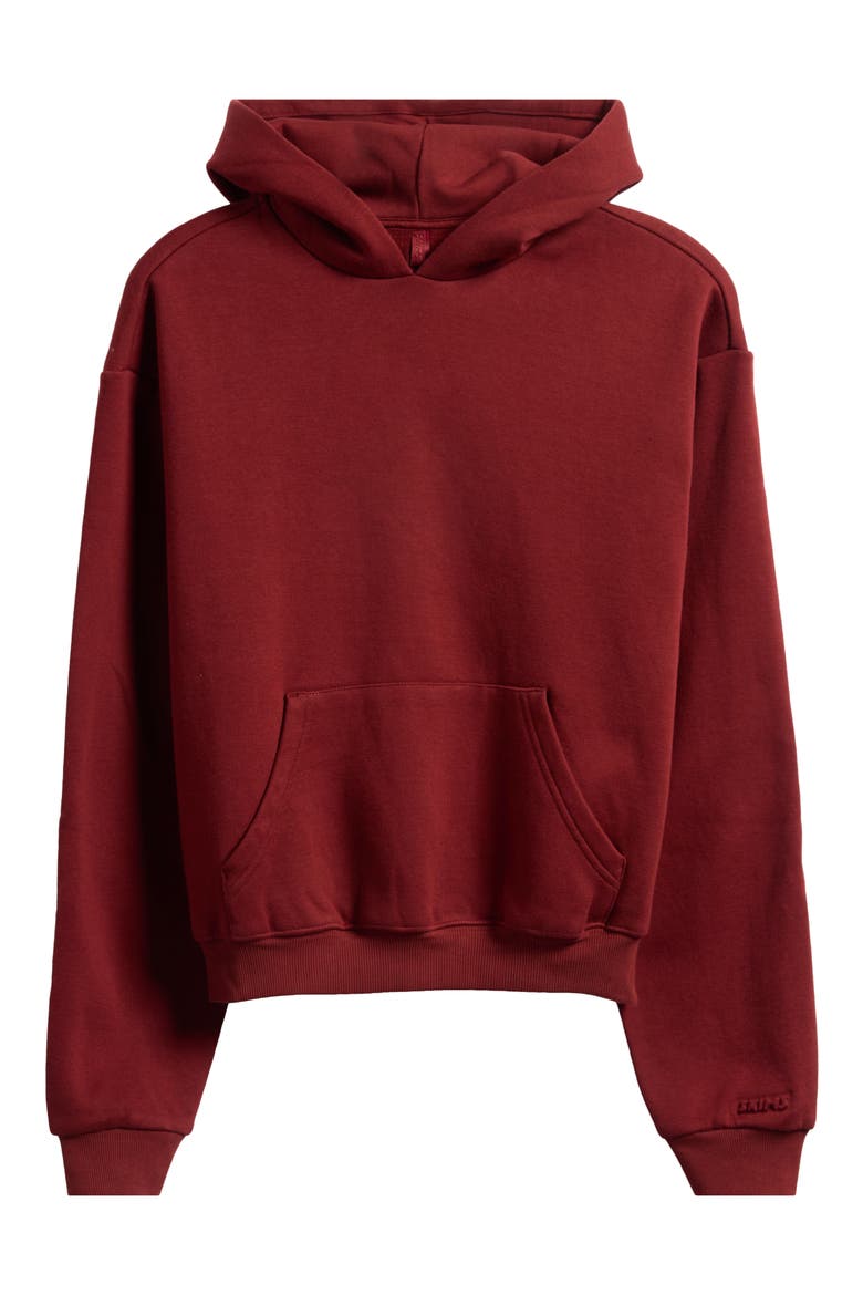 Cotton Fleece Blend Classic Hoodie, Alternate, color, MERLOT