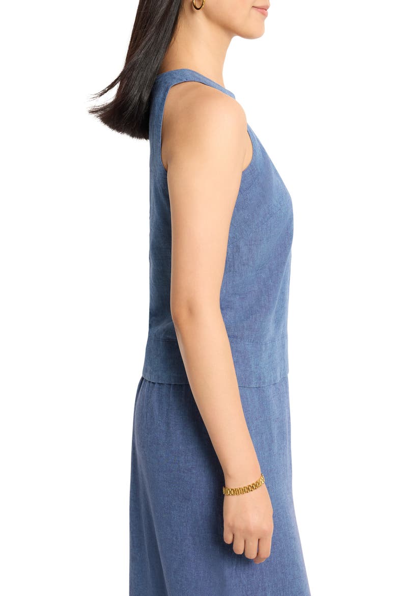 Rumba Linen Blend Tank, Alternate, color, BLUE MIX