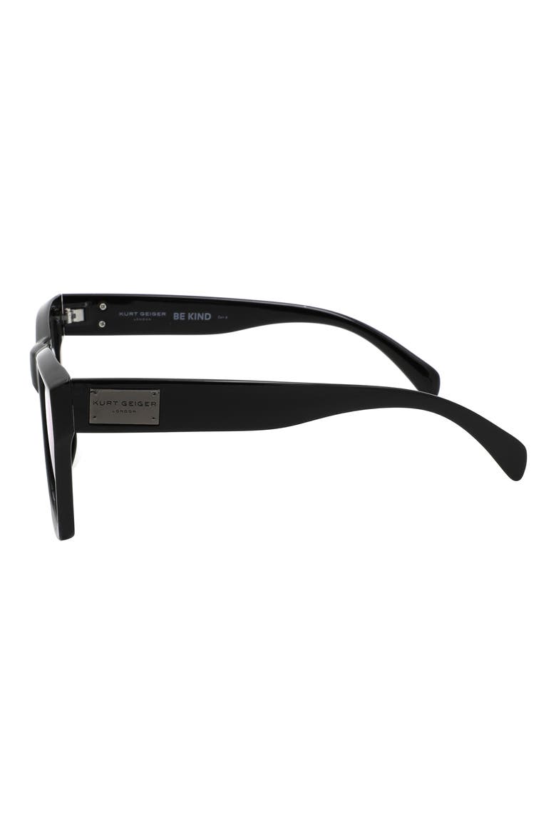 53mm Gradient Square Sunglasses, Alternate, color, SOLID BLACK