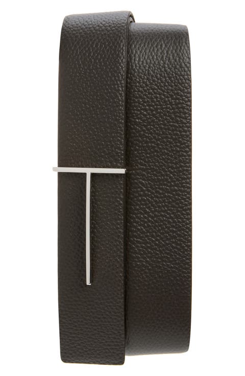 Reversible Slim T Soft Grain Leather Belt