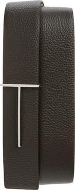 TOM FORD Reversible Slim T Soft Grain Leather Belt