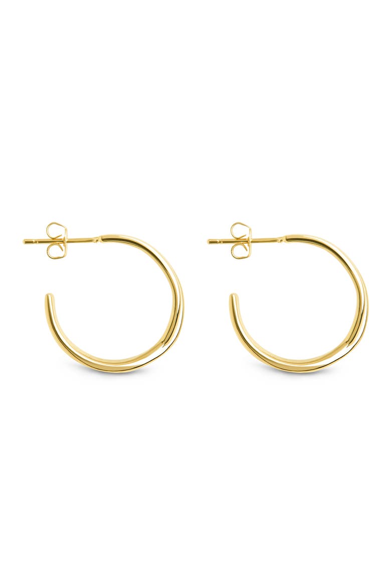 Katya Textured Hoop Earrings, Alternate, color, GOLD