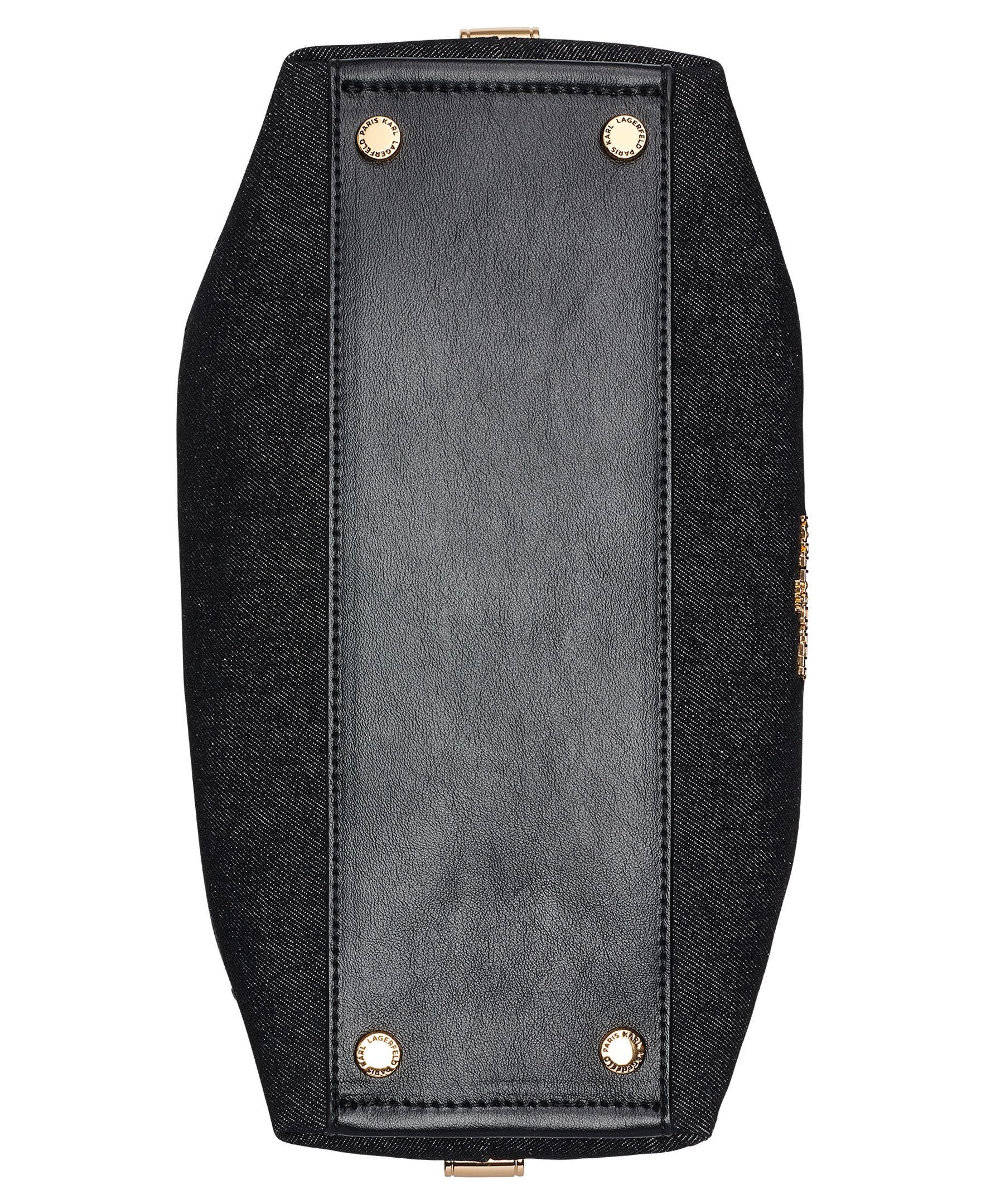 KARL LAGERFELD PARIS Charlaine Satchel, Alternate, color, Black Denim