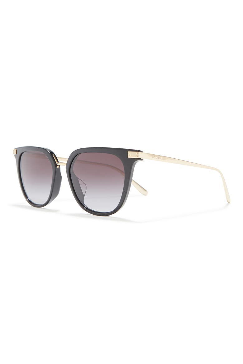 52mm Square Sunglasses, Alternate, color, BLACK / LIGHT GREY