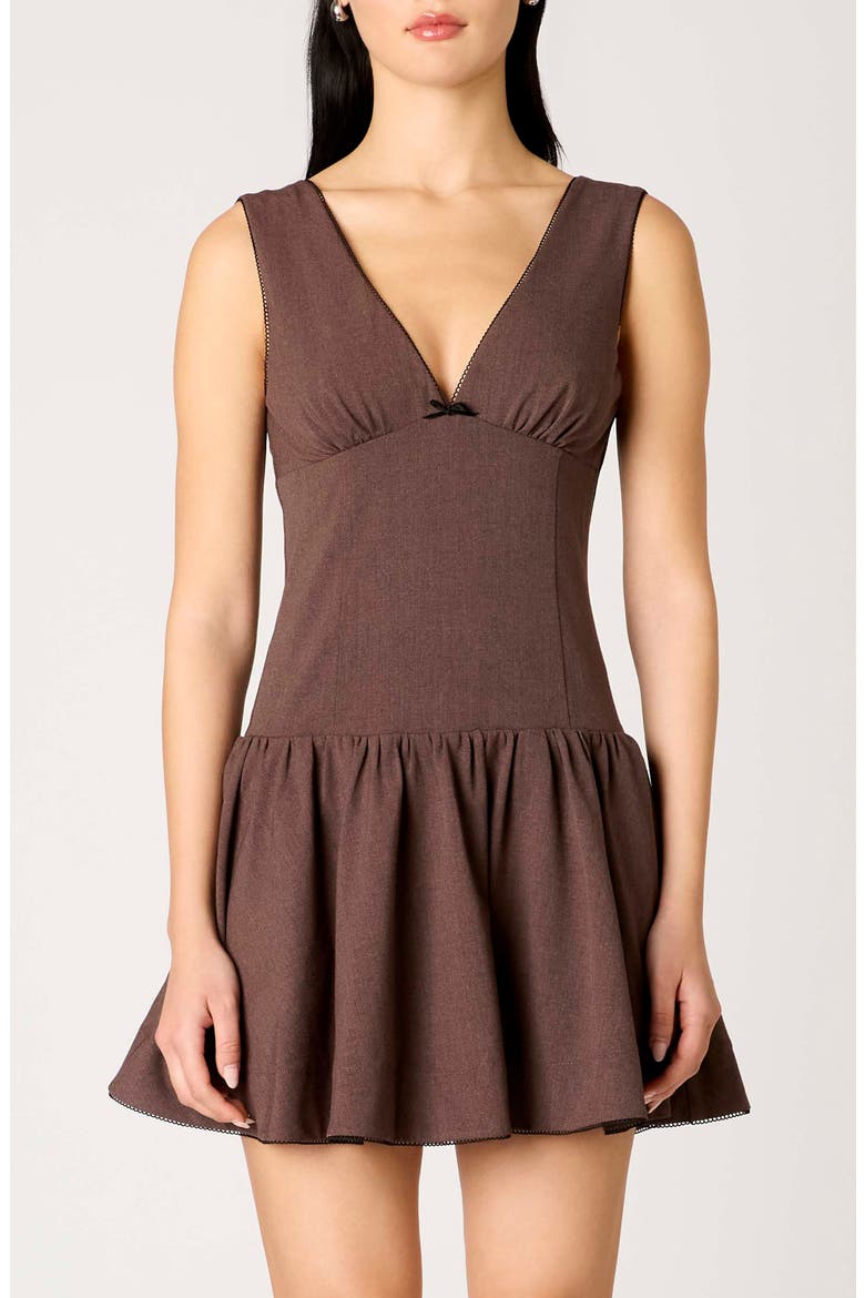 Cabaello Minidress, Alternate, color, BROWN
