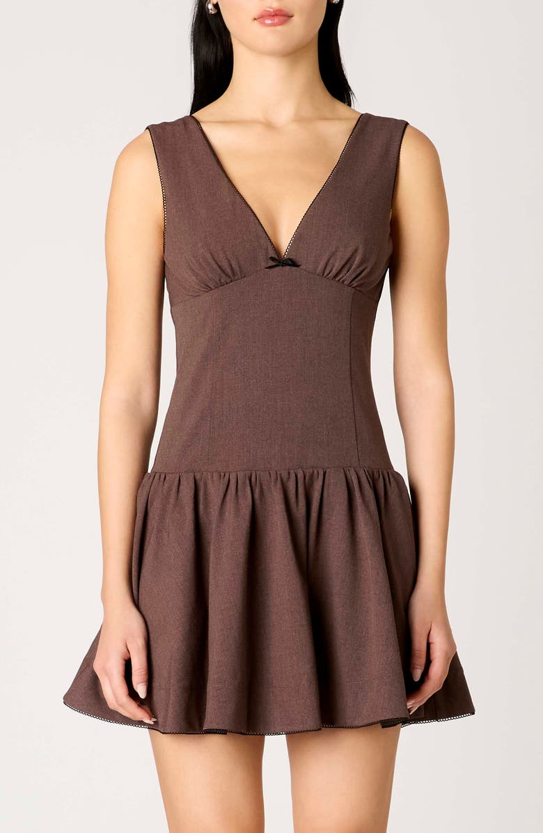 Nia Cabaello Minidress, Alternate, color, Brown