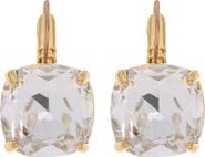Kate Spade New York gold-tone square cut crystal huggie hoops