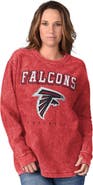 G-III 4HER BY CARL BANKS Women's G-III 4Her by Carl Banks Red Atlanta Falcons Comfy Cord Distressed Pullover Sweatshirt