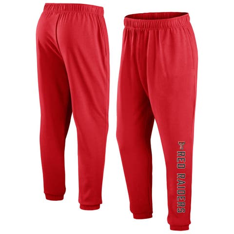 Men's Fanatics Branded Red Texas Tech Red Raiders Chop Block Fleece Sweatpants