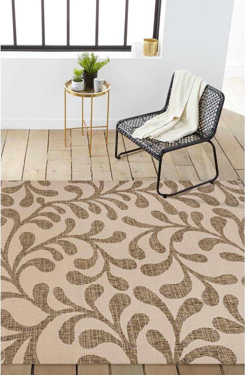 JONATHAN Y Vine All Over Indoor/Outdoor Area Rug, Alternate, color, Brown/Beige