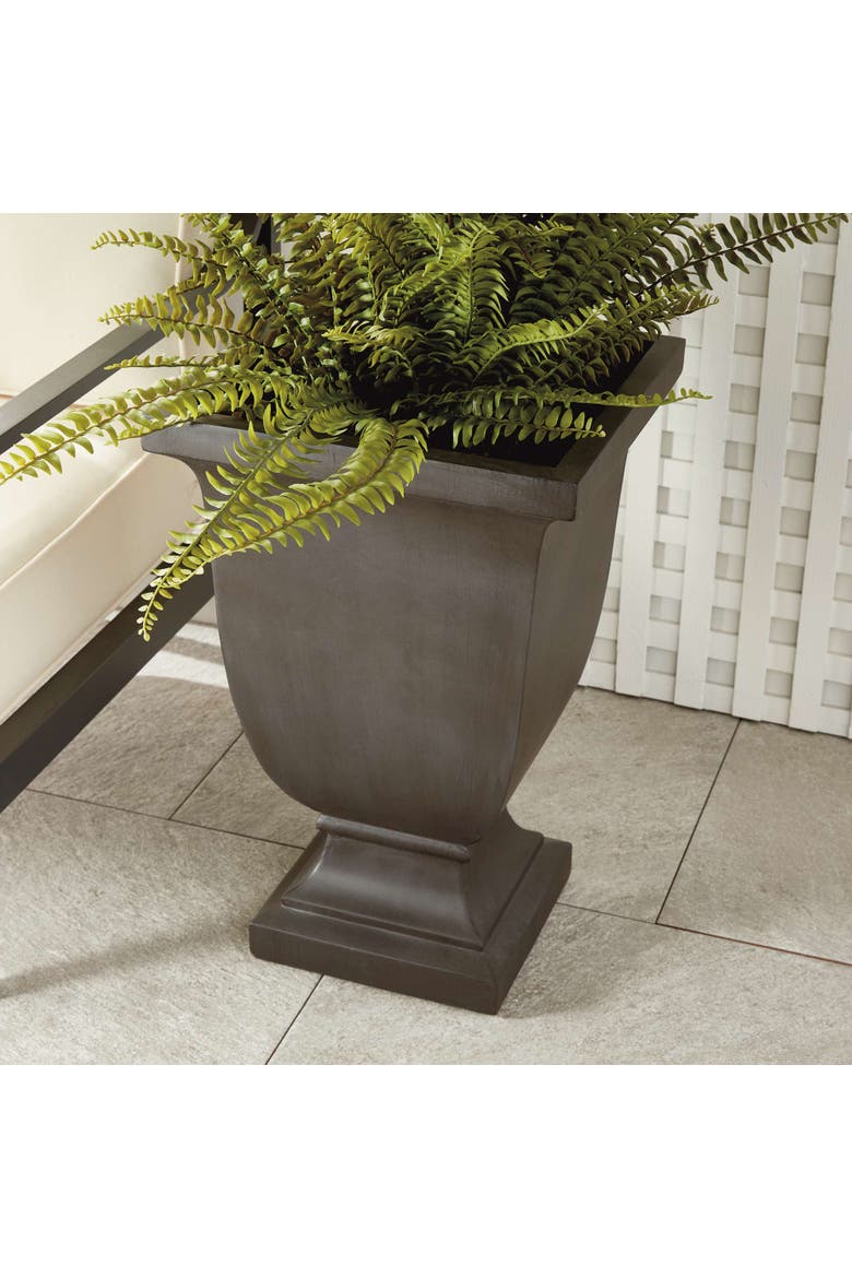 Fibreclay Beckett Large Square Footed Planter, Alternate, color, Black