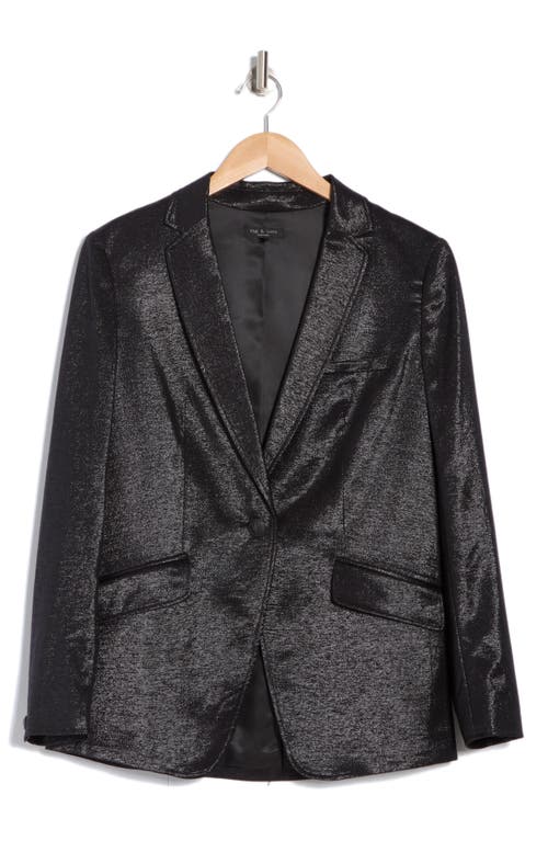 Rag & Bone Margot One-button Blazer In Blackshine