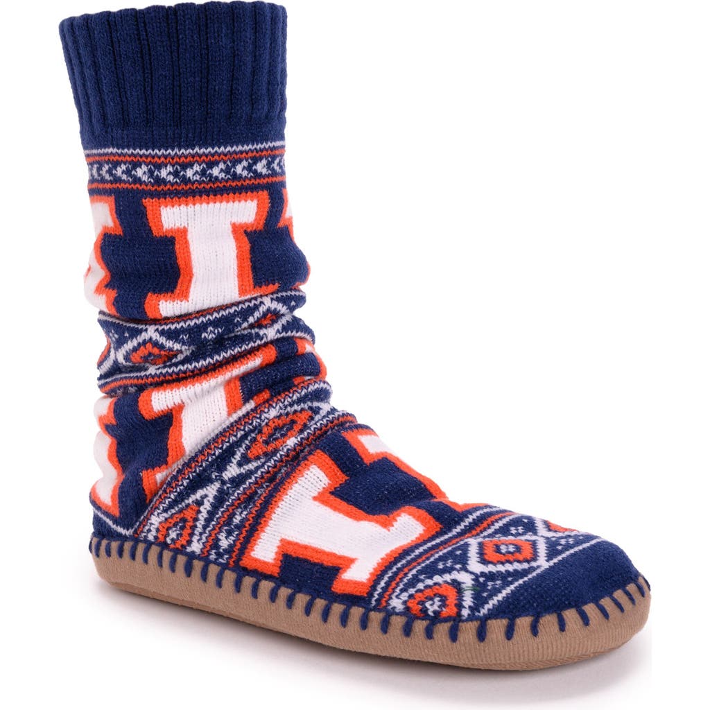 Muk Luks Gameday Slipper Socks In Blue
