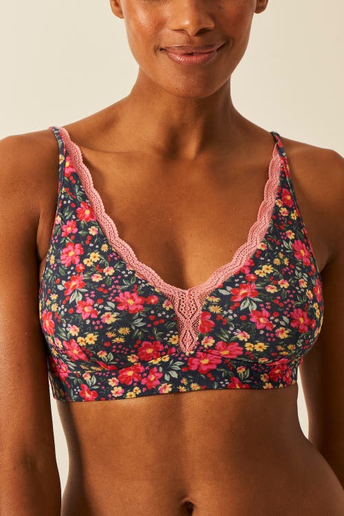 Stripe & Stare The Lace Plunge & Original Knicker Set In Multi