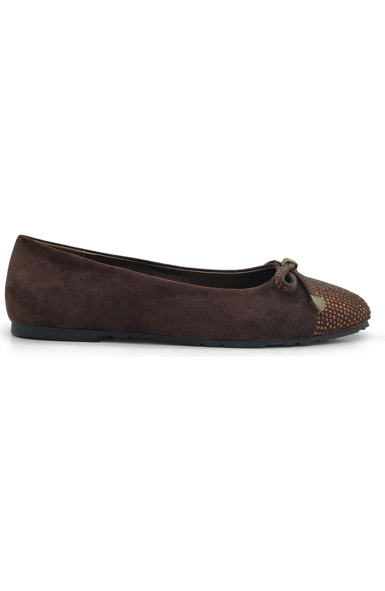 Reaction Kenneth Cole Ellie Ballet Flat, Alternate, color, Chocolate Micro