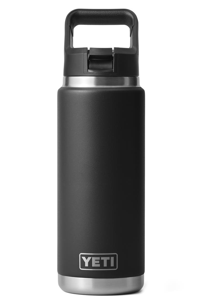 Rambler 26-Ounce Straw Bottle, Main, color, BLACK