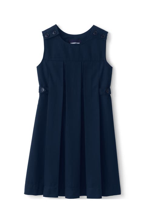 Girls Solid Pleated Jumper