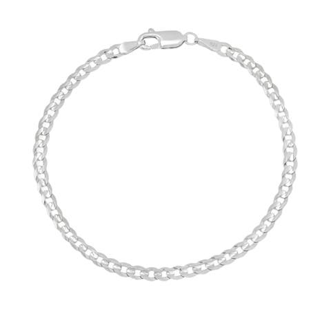 Sterling Silver 3mm Curb Bracelet