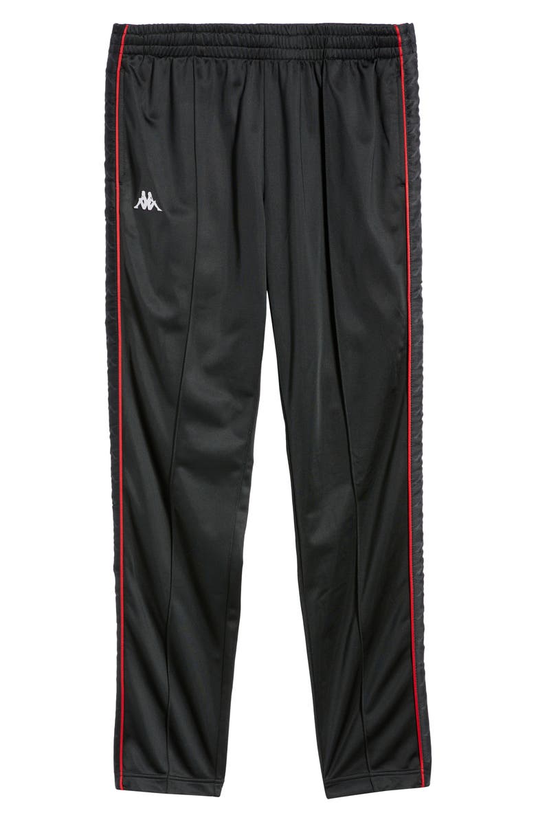 KAPPA 222 Banda Astoria Slim Fit Tricot Track Pants, Alternate, color, Black - Red Racing - White