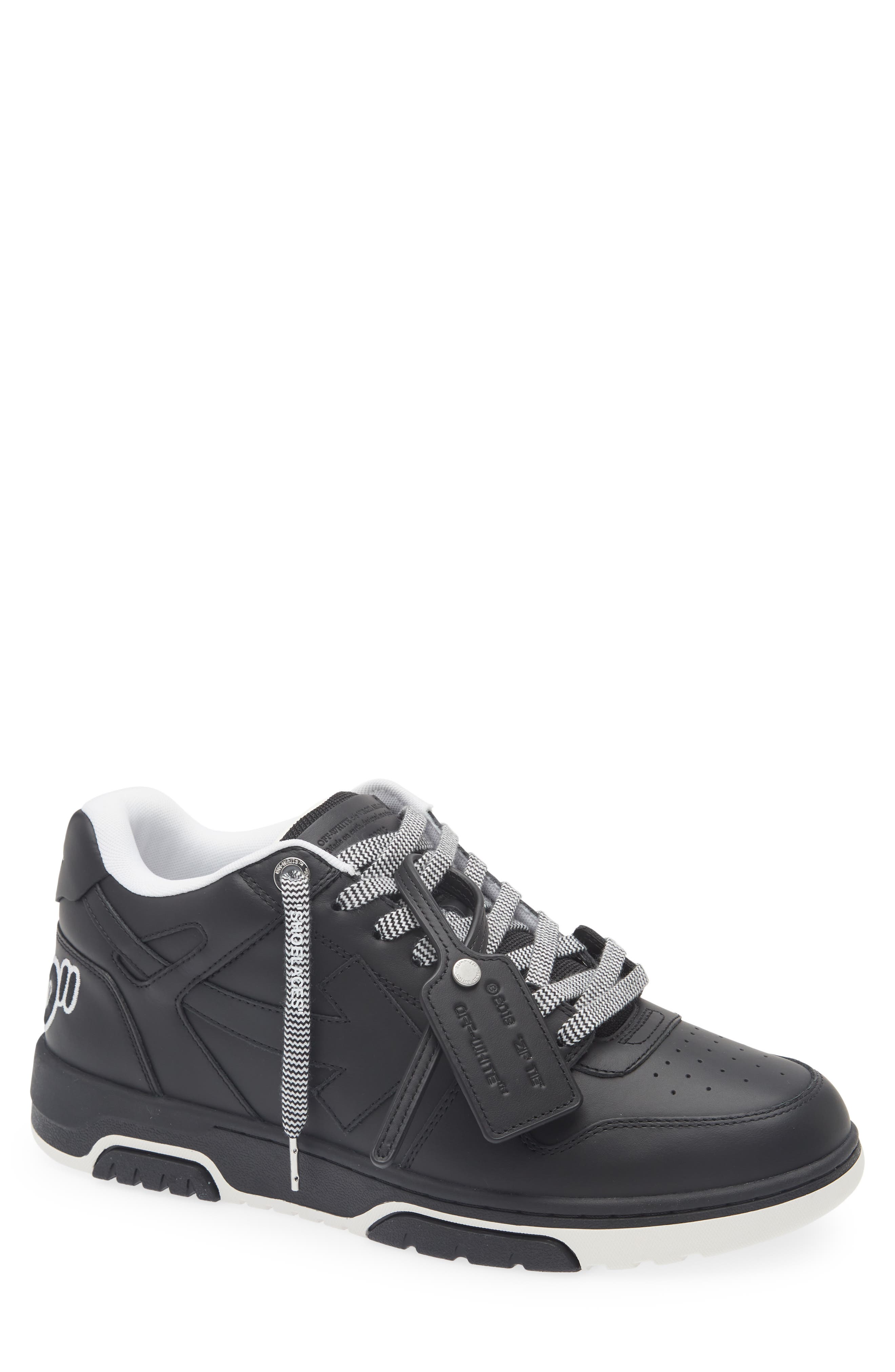 Off-White Out of Office OOO Patch Low Top Sneaker, Main, color, Black- Black
