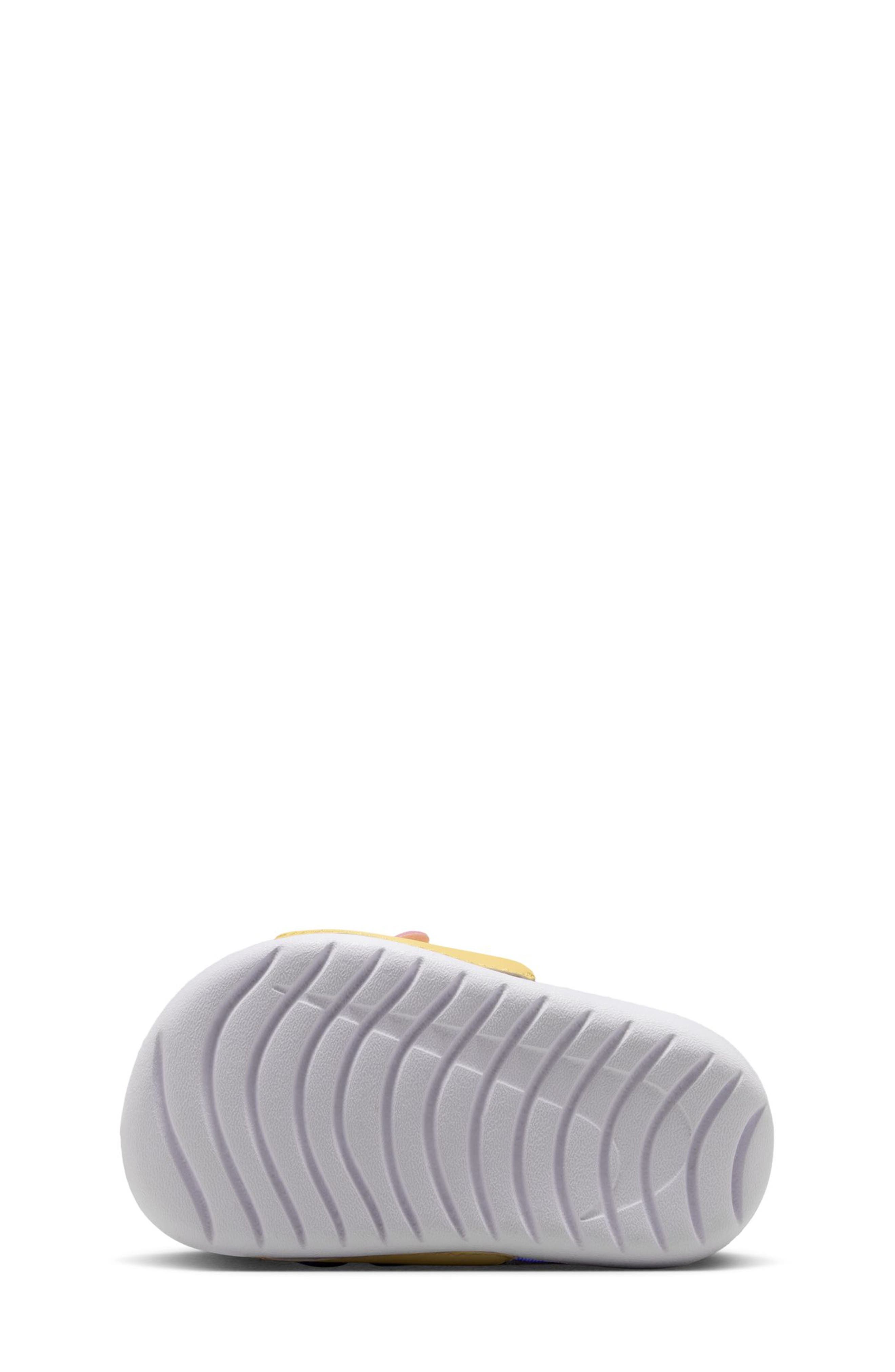 Nike Kids' Kawa Slingback Slide, Alternate, color, White/ Soft Yellow/ Sapphire