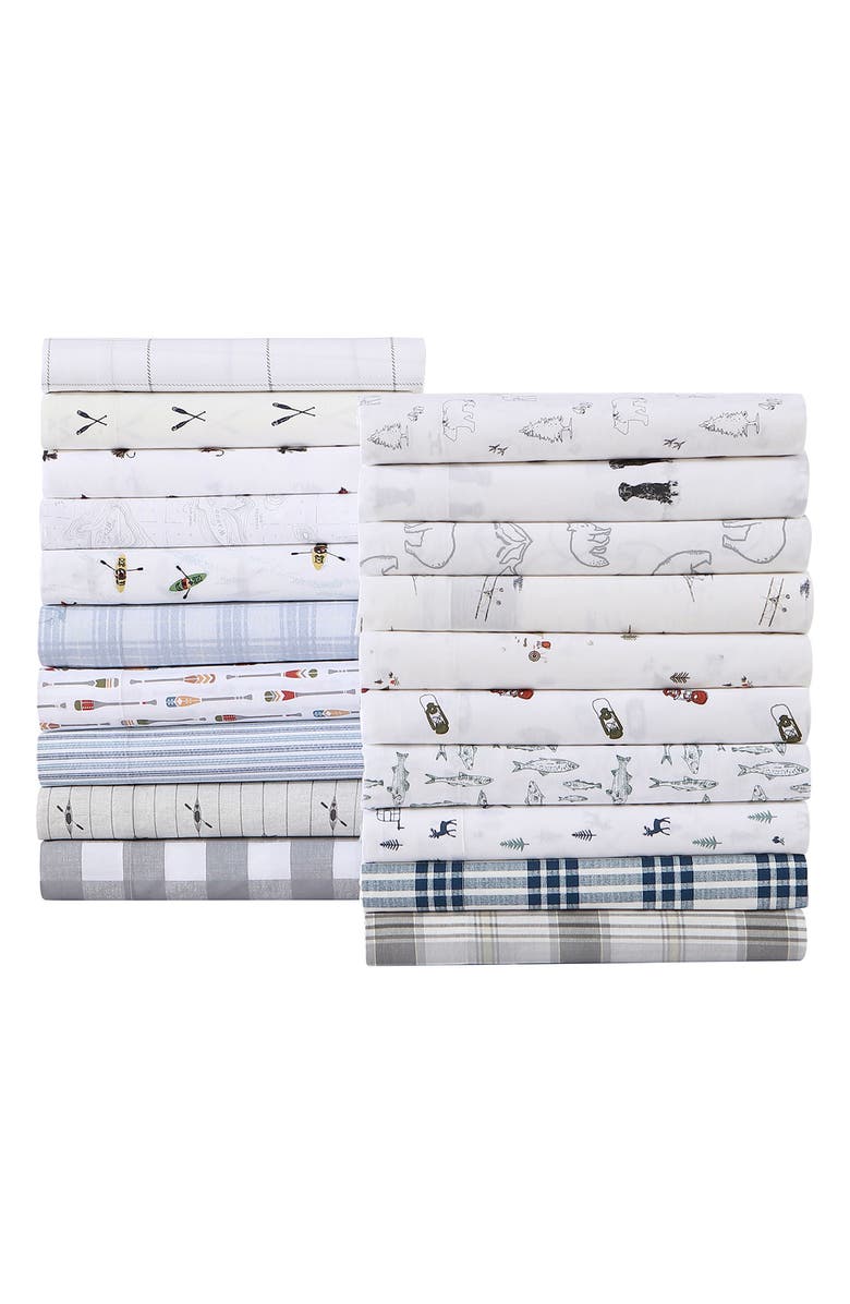 Eddie Bauer Kayaks 200 Thread Count Twin Sheet Set, Alternate, color, Red