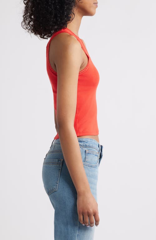 Daydreamer Studio Lace Accent Cotton Graphic Tank