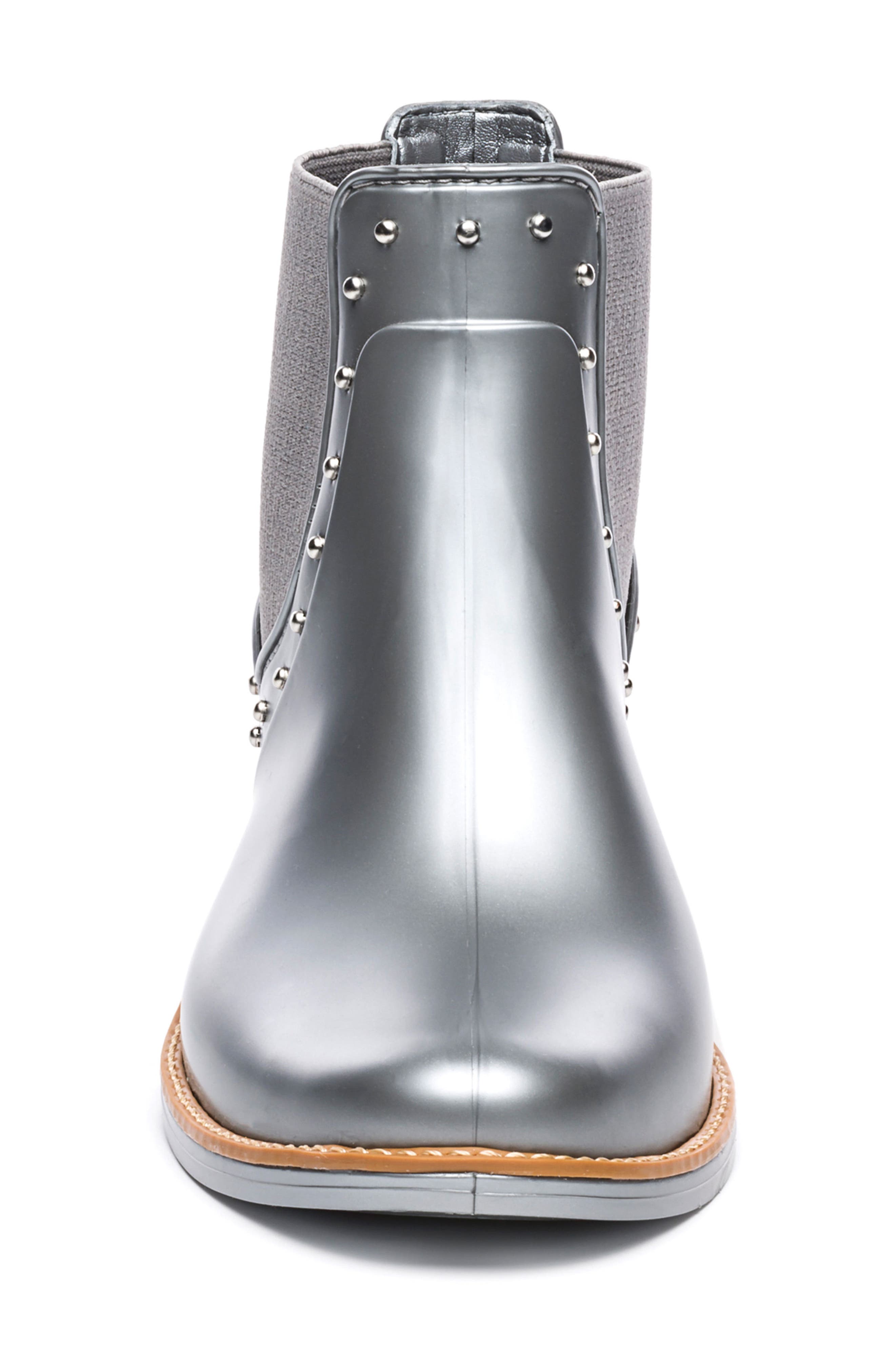 Bernardo Peyton Waterproof Rain Bootie, Alternate, color, PEWTER