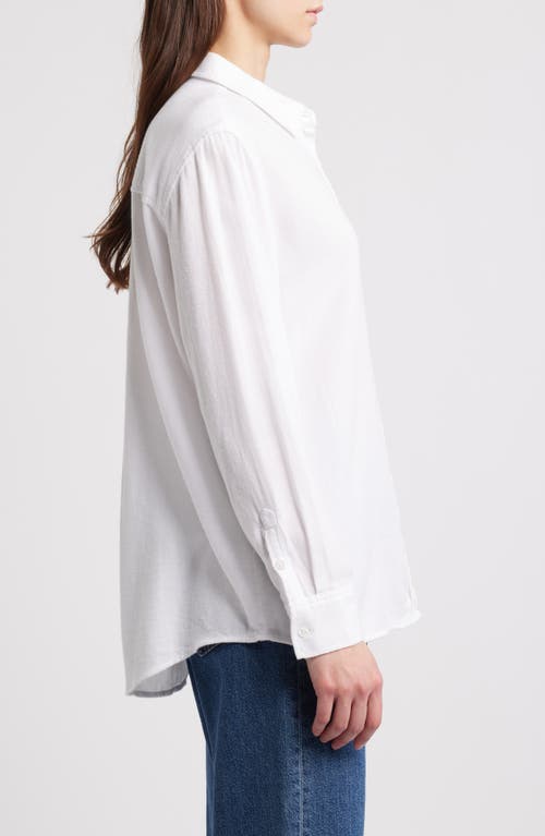 Rails Hannah Cotton Blend Button-up Shirt In Optic White