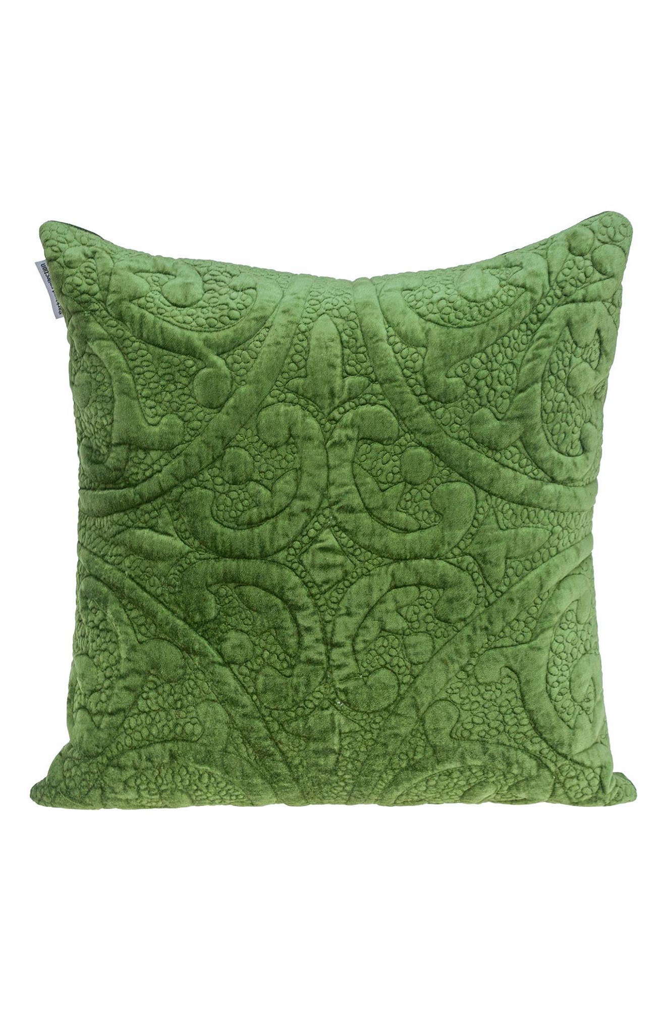 PARKLAND COLLECTION Geometric Embroidered Velvet Accent Pillow