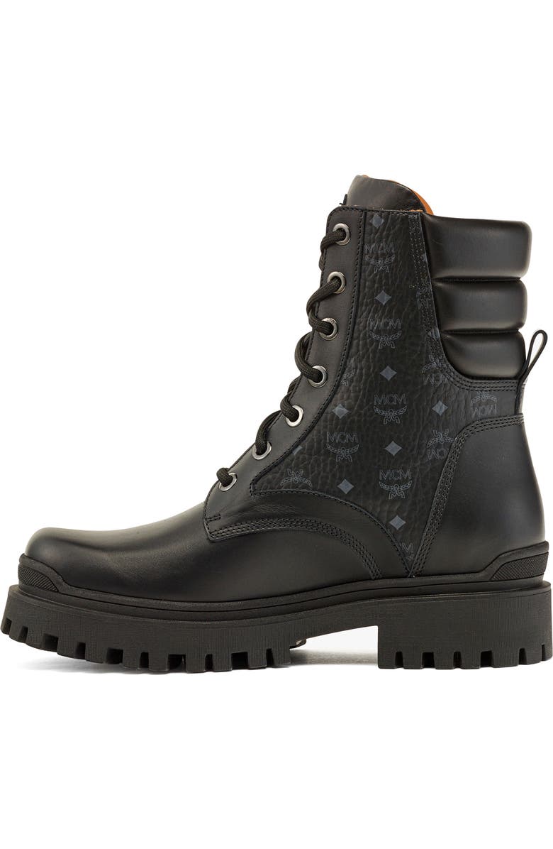 MCM Visetos Monogram Combat Boot, Alternate, color,