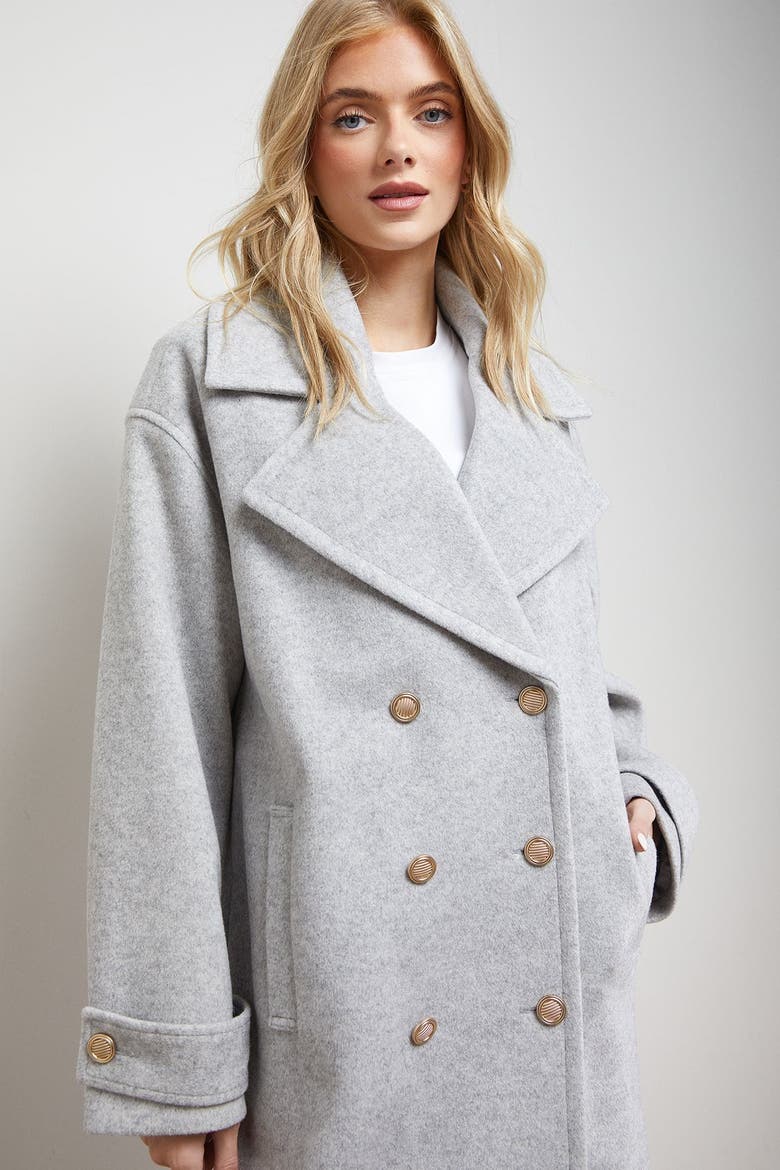 Relaxed Tailored Coat, Alternate, color, Charcoal