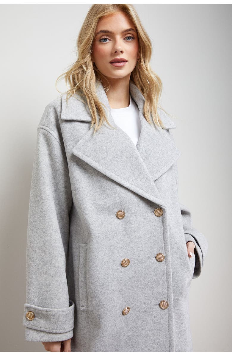 Oasis Relaxed Tailored Coat, Alternate, color, Charcoal
