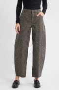 HIDDEN JEANS Seamed Cheetah Print Barrel Leg Jeans