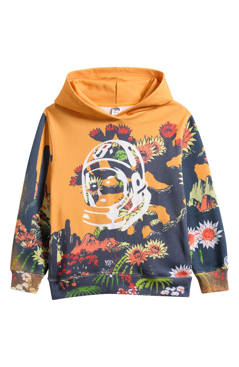 Billionaire Boys Club Kids' Mojave Floral Cotton Graphic Hoodie, Main, color, Marigold