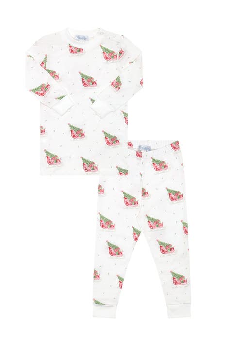 Pima Cotton Christmas Merry Sleighs Pajama - Toddler & Little Kid