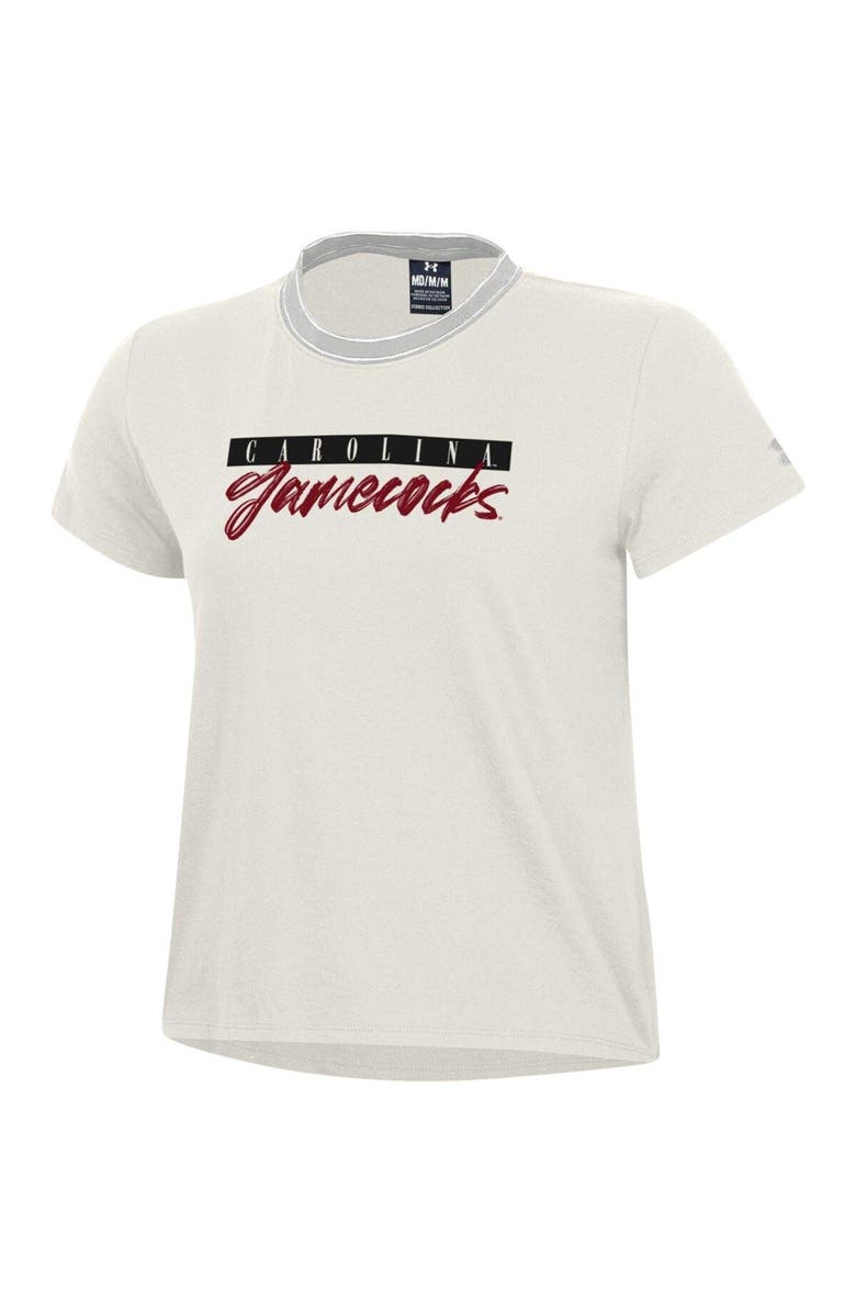 Under Armour Women's Under Armour White South Carolina Gamecocks Iconic T-Shirt, Alternate, color, Cream