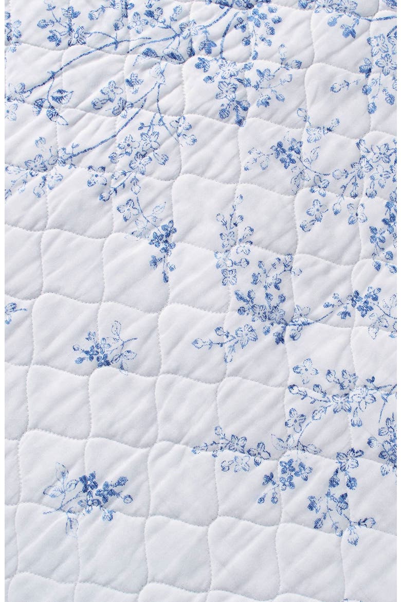 Flora Twin Quilt & Sham Set, Alternate, color, BLUE