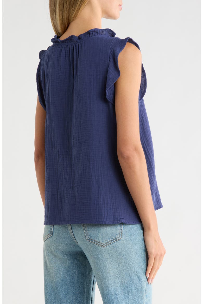 Cotton Gauze Tank, Alternate, color, NAVY TIME