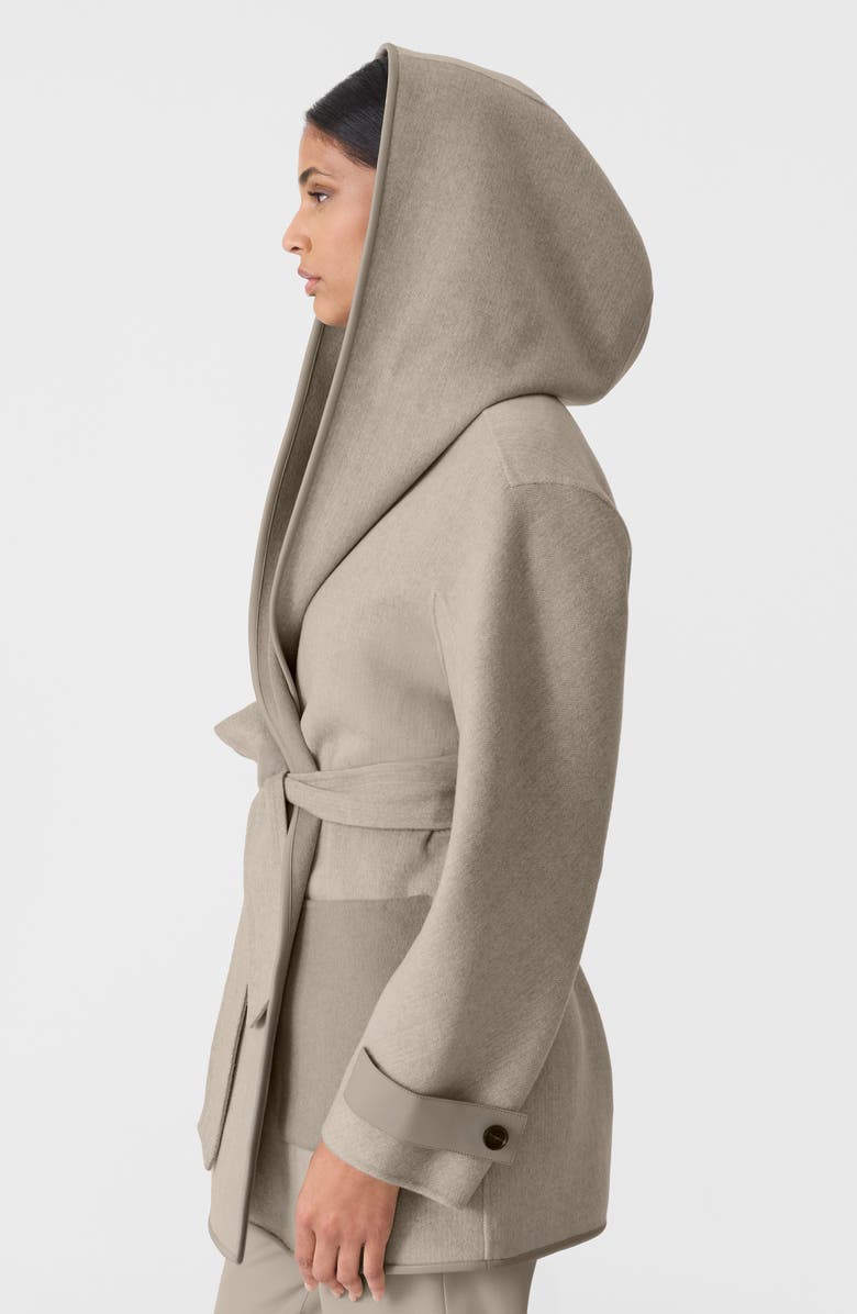 Mackage Paya Belted Herringbone Jacket, Alternate, color, Taupe Mix-Taupe