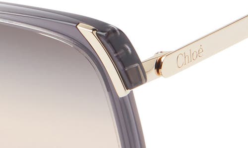 Chloé 60mm Oversize Square Sunglasses In Gray
