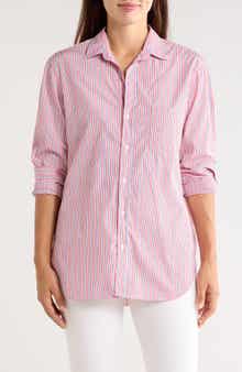 Boyfriend Cotton Button-Up Shirt