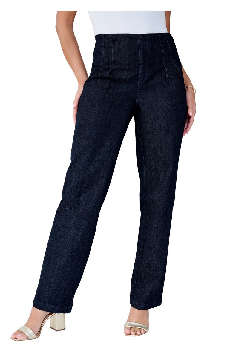 Jessica London Sculpt Fit Straight Leg Jean, Main, color, Indigo