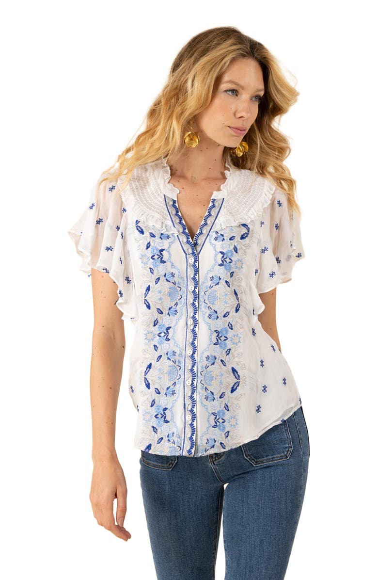 Hale Bob Aliana Embroidered Top, Alternate, color, 